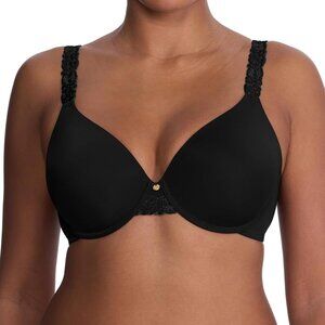 Natori Body Double Lace Trim Full Coverage Underwire Bra 40DDD Black 736037